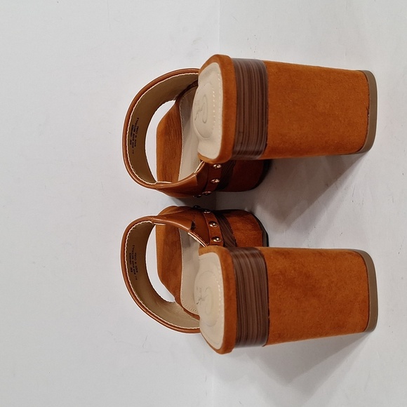 Comfort Est.1946 NEW Faux Suede Bohemian 70's Platform Studded Slip On Heels 8.5 - Picture 7 of 10